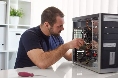 Technician Performing Diagnostics